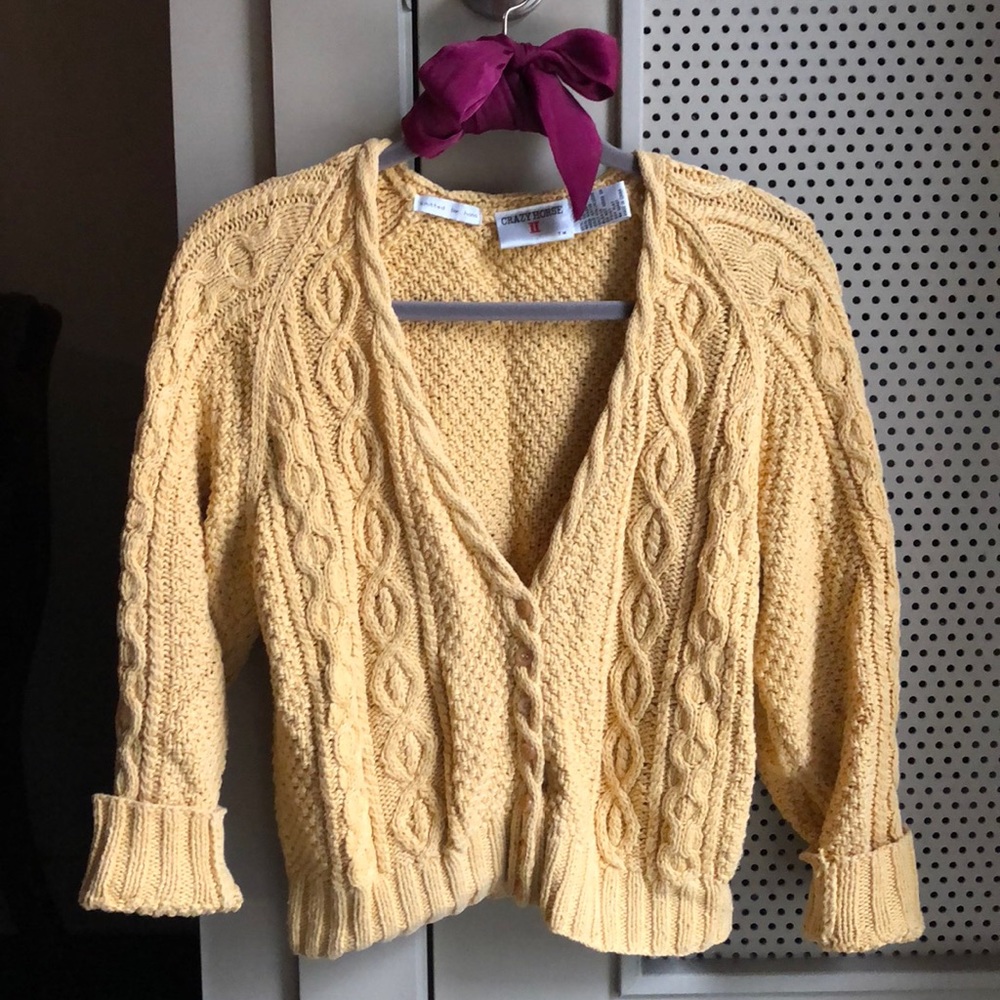 Golden Hand Knitted Sweater
